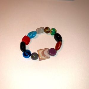One-size, multi-colored stone bracelet